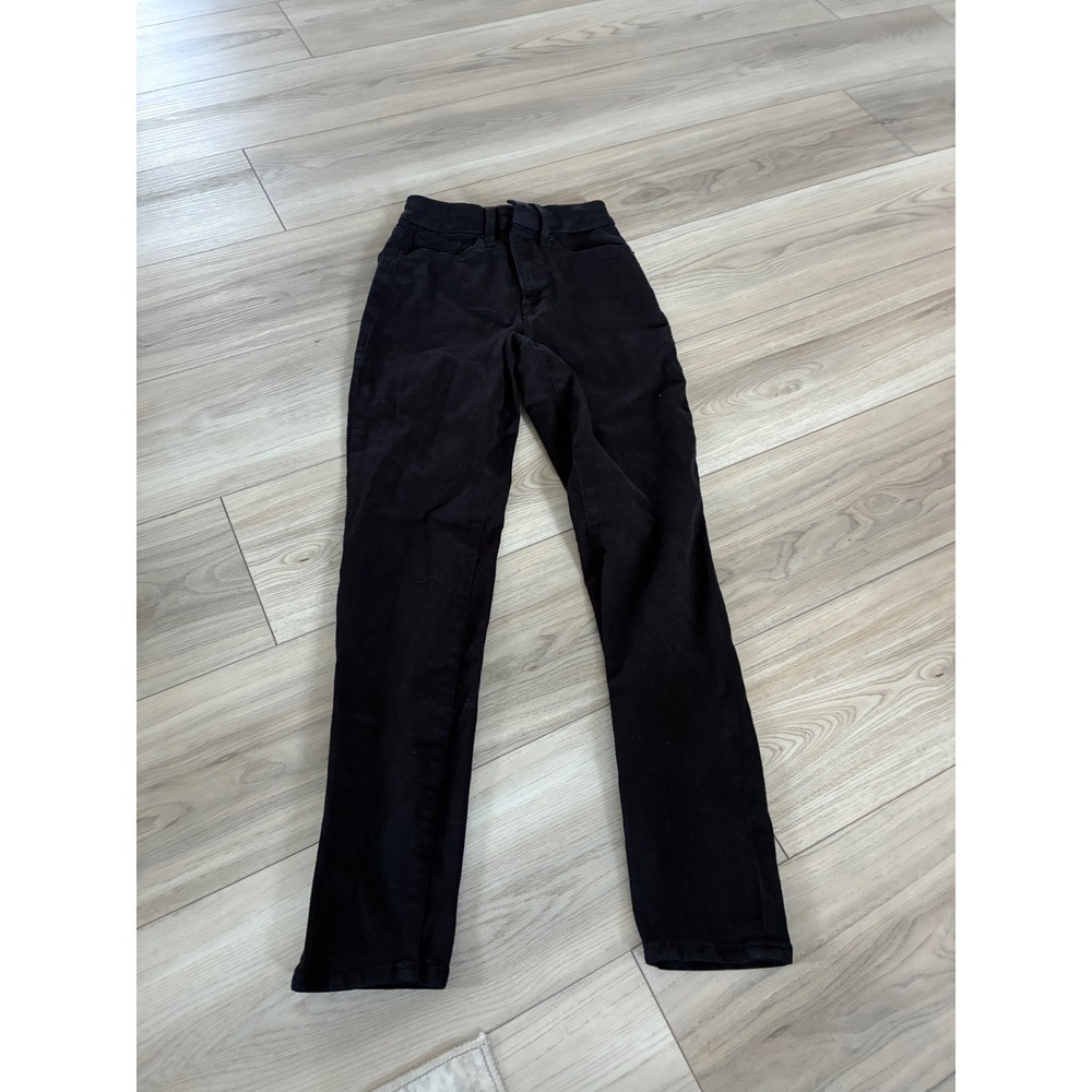Good American Black‎ High Rise Skinny Jeans Size 0 25 Slim Fit Denim Pants